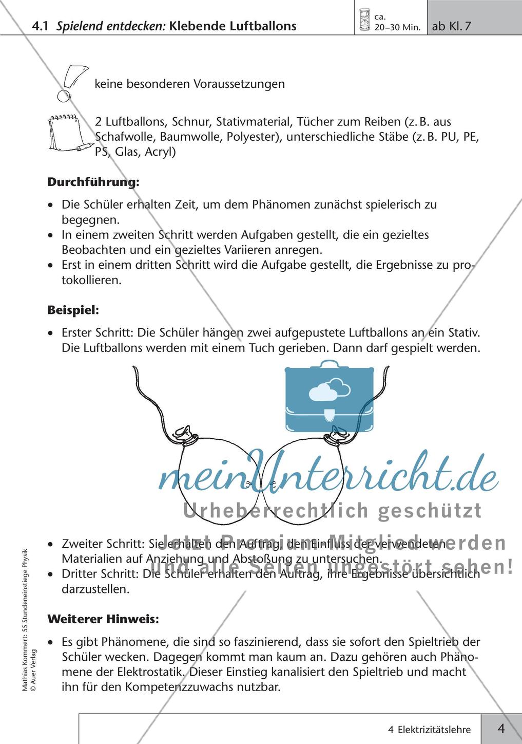 Stundeneinstiege: Elektizitätslehre Preview 6