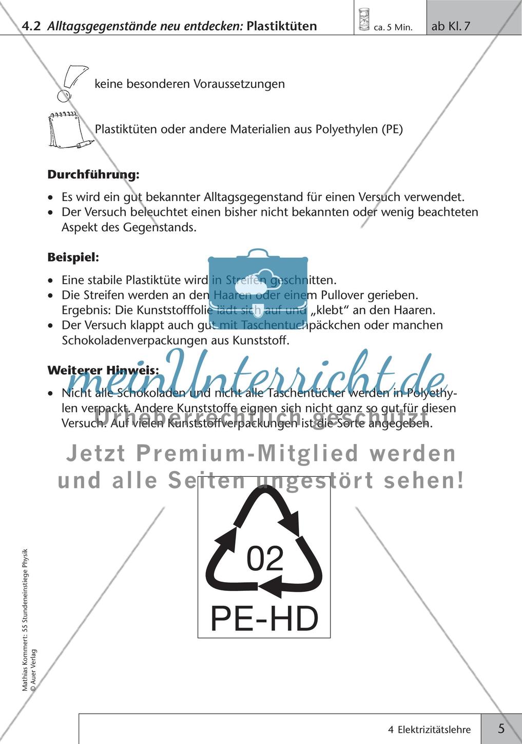 Stundeneinstiege: Elektizitätslehre Preview 7