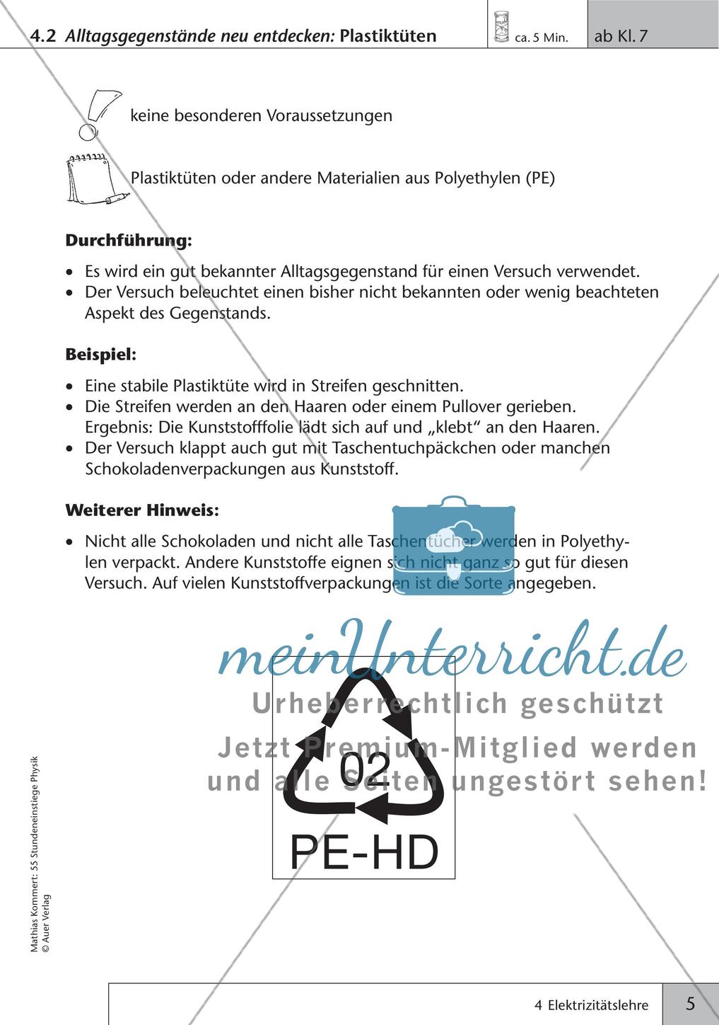 Stundeneinstiege: Elektizitätslehre Preview 7