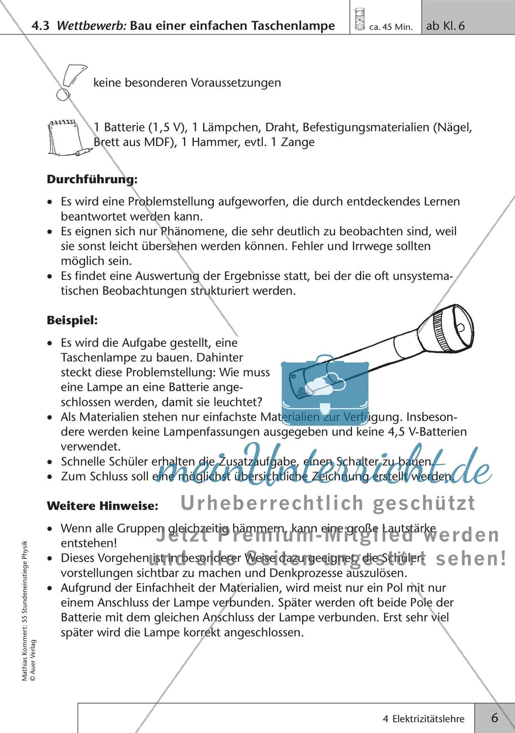 Stundeneinstiege: Elektizitätslehre Preview 8