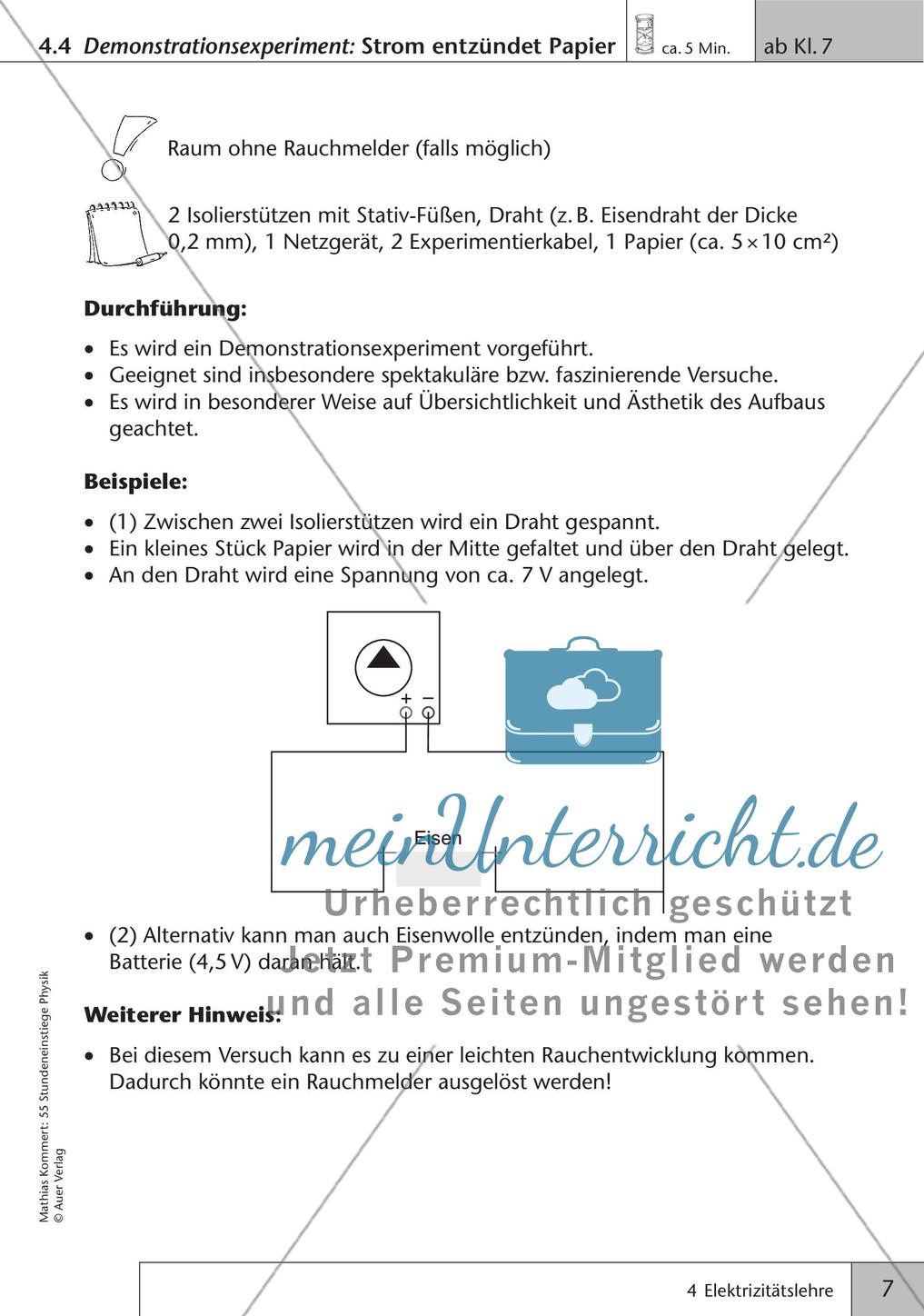 Stundeneinstiege: Elektizitätslehre Preview 9