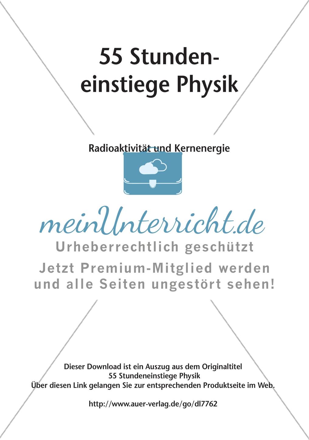 Stundeneinstiege: Radioaktivität Preview 2