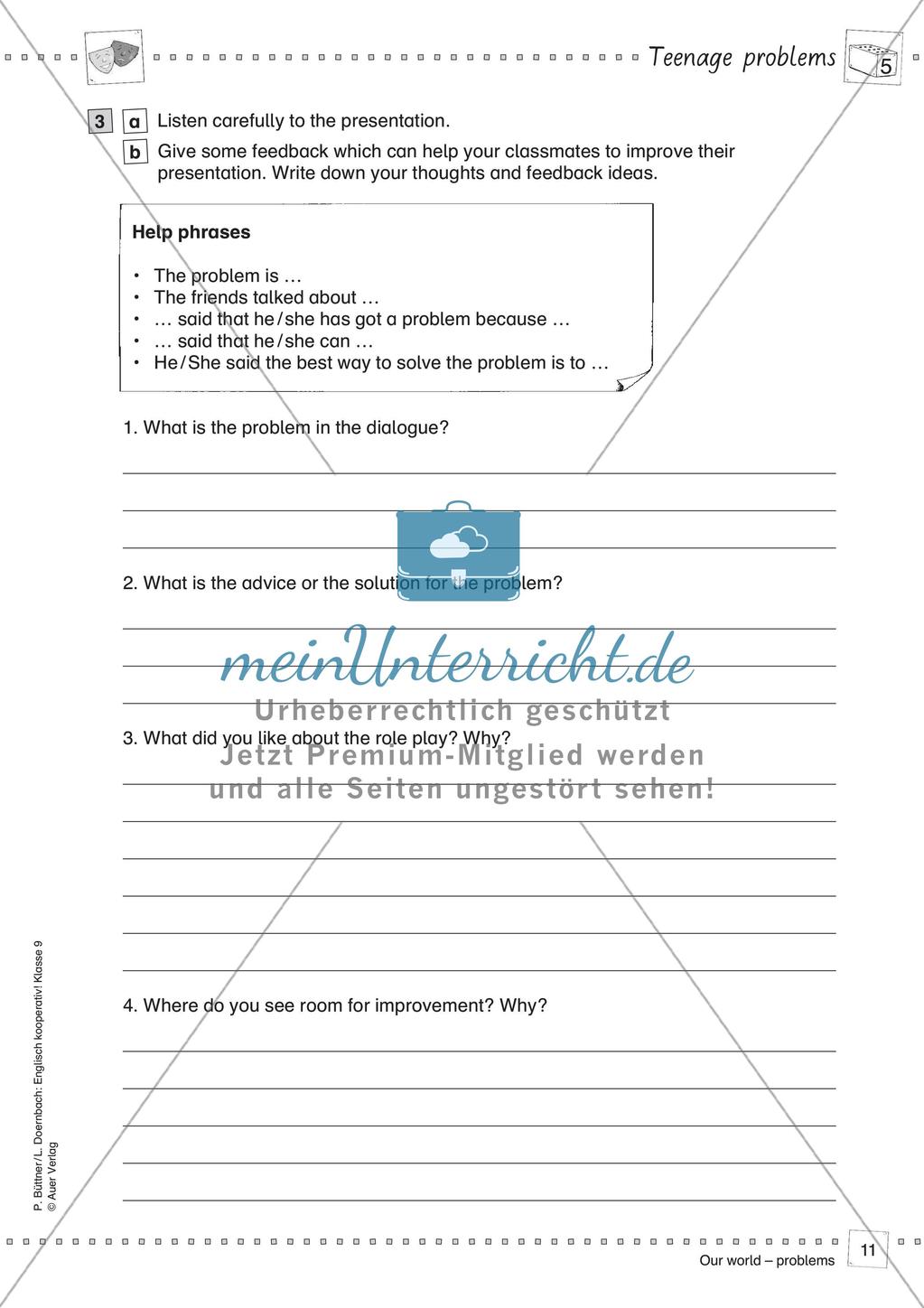 Kooperative Methoden - Our world problems Preview 13