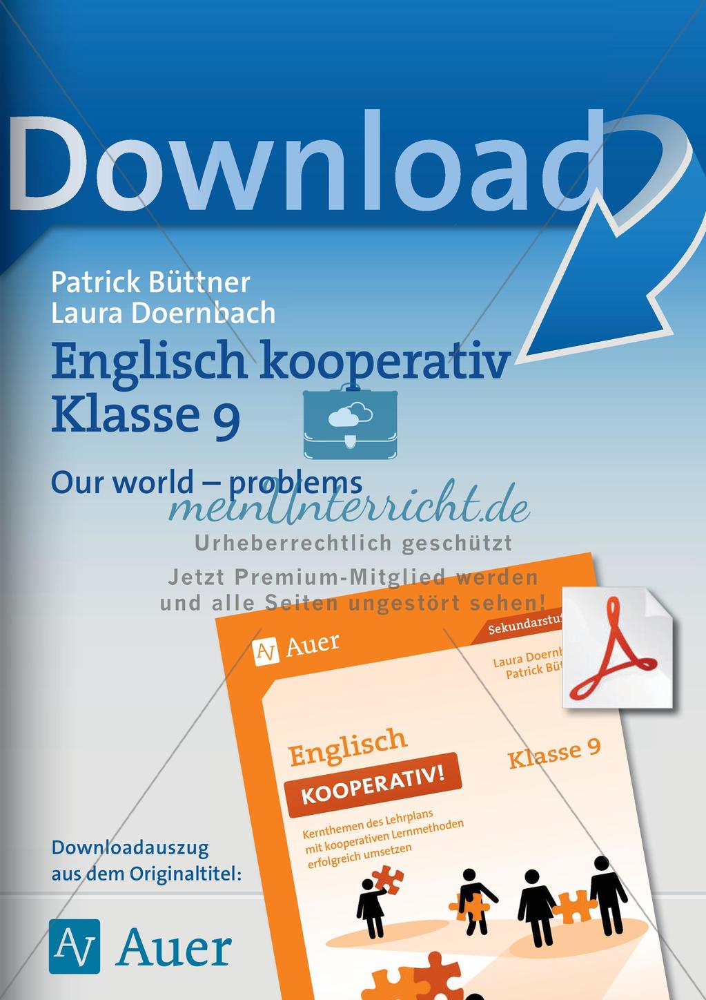 Kooperative Methoden - Our world problems Preview 1