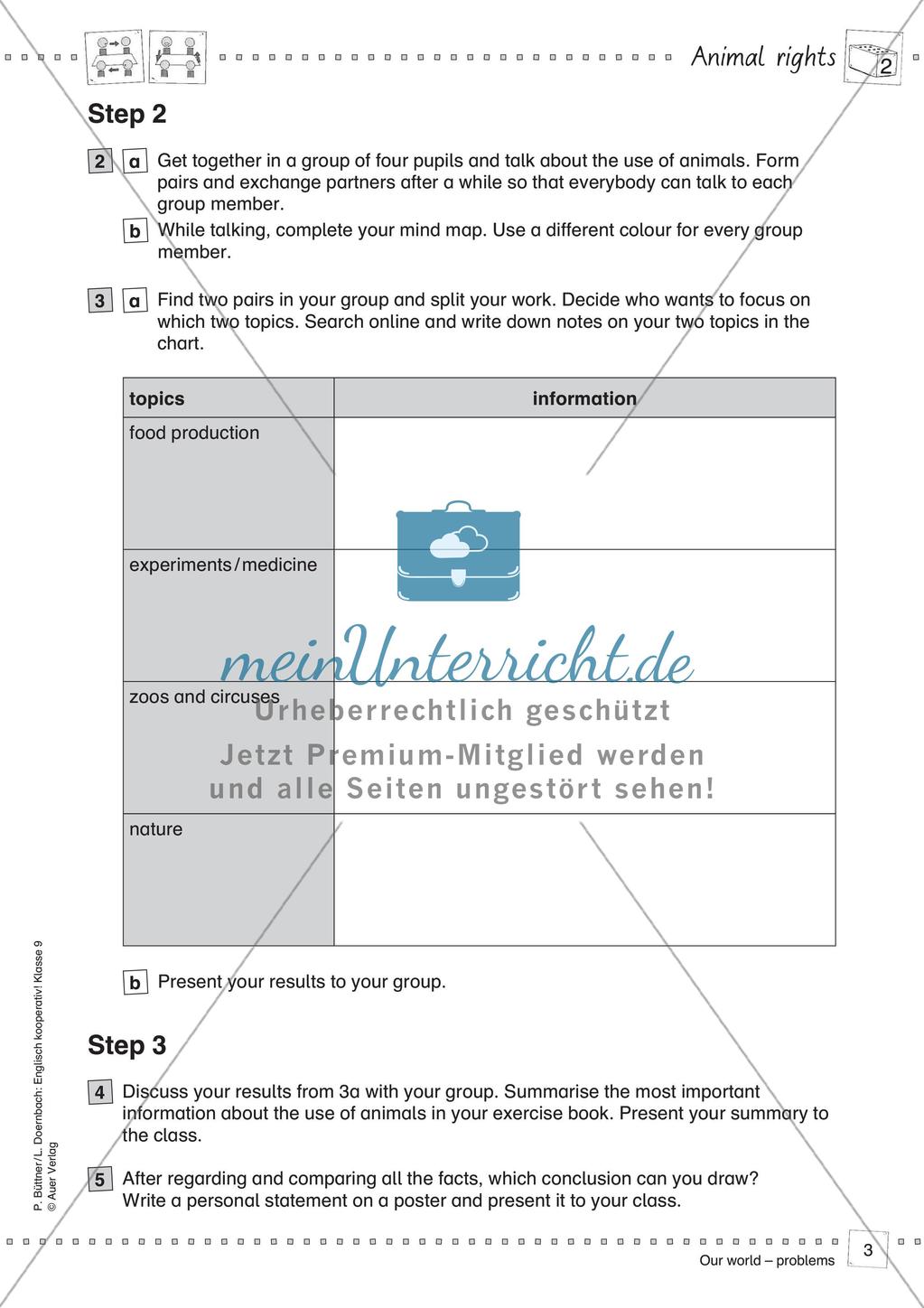 Kooperative Methoden - Our world problems Preview 5
