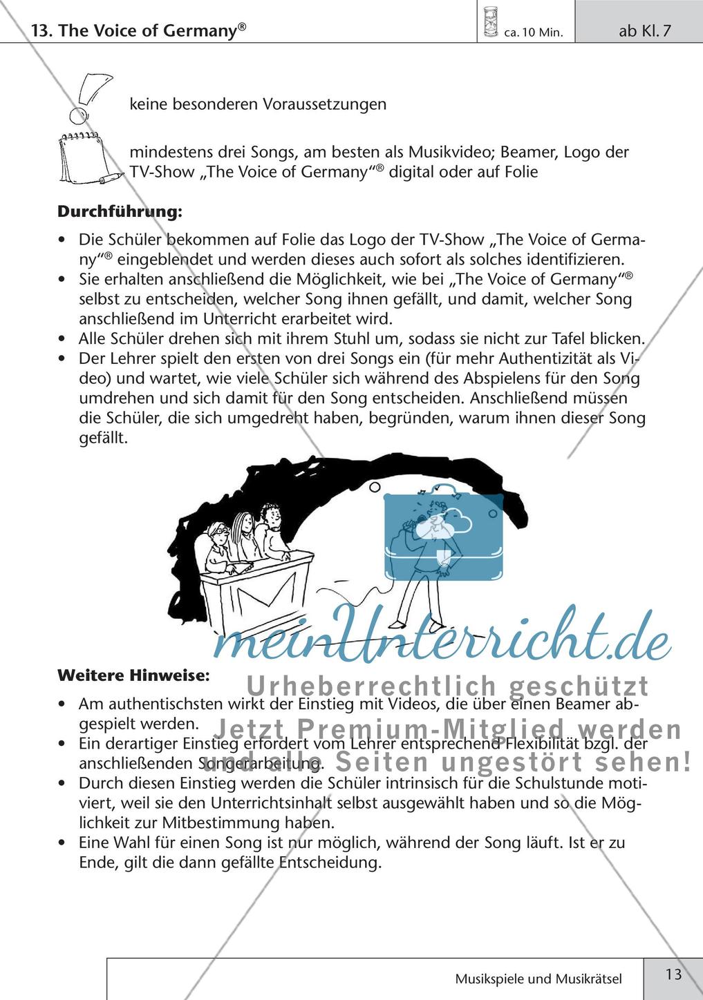 Stundeneinstiege: Musikbeispiele und Rätsel Preview 15