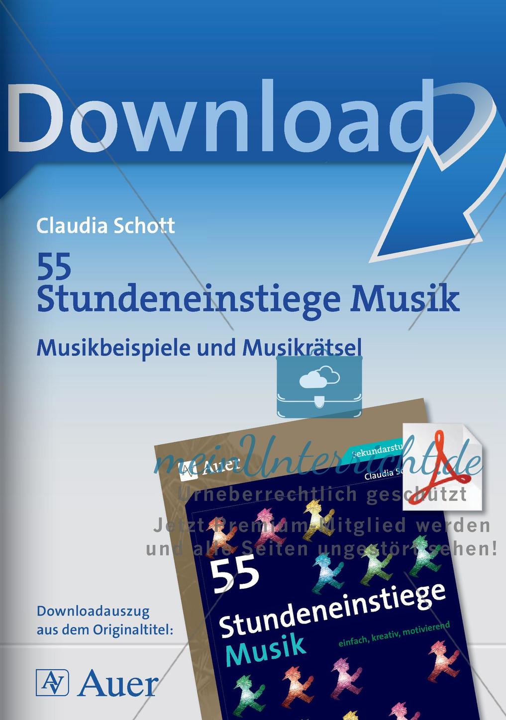 Stundeneinstiege: Musikbeispiele und Rätsel Preview 1