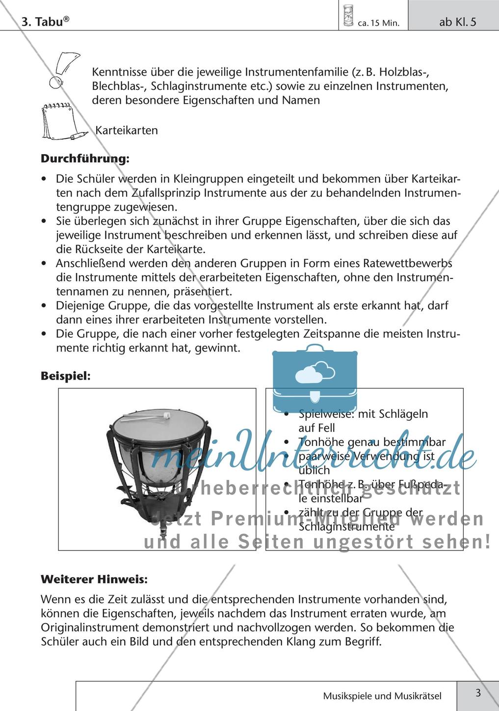 Stundeneinstiege: Musikbeispiele und Rätsel Preview 5