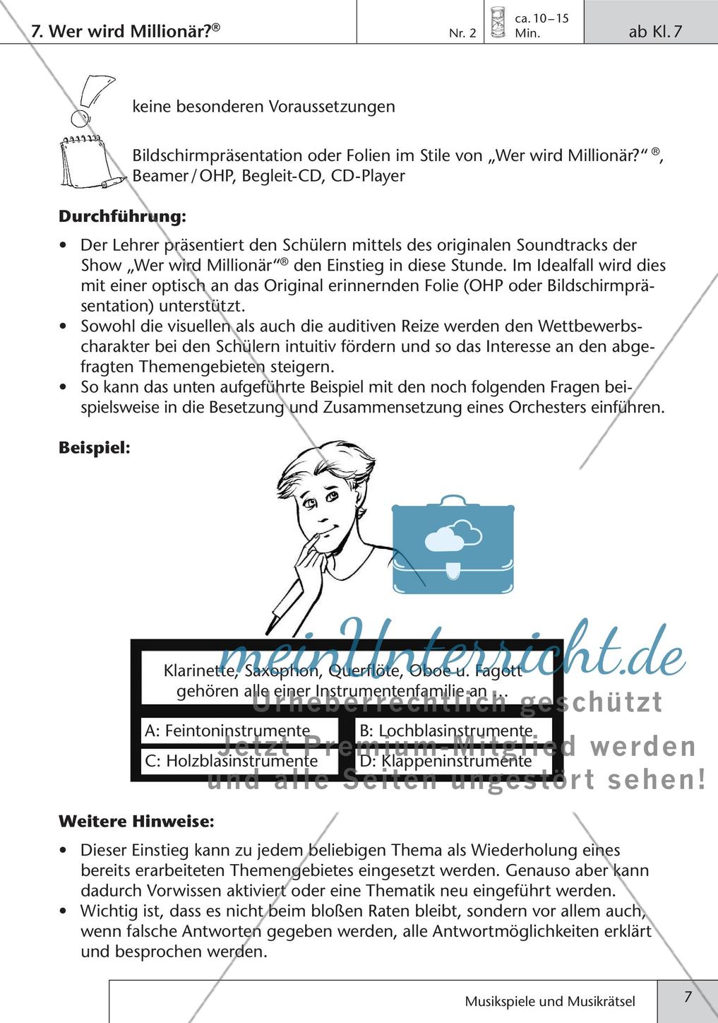 Stundeneinstiege: Musikbeispiele und Rätsel Preview 9