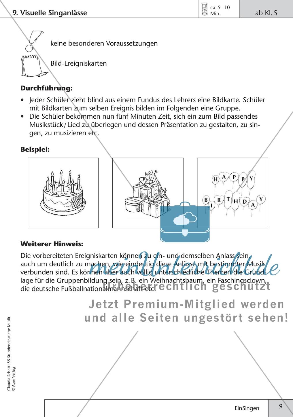 Stundeneinstiege: Einsingen Preview 11