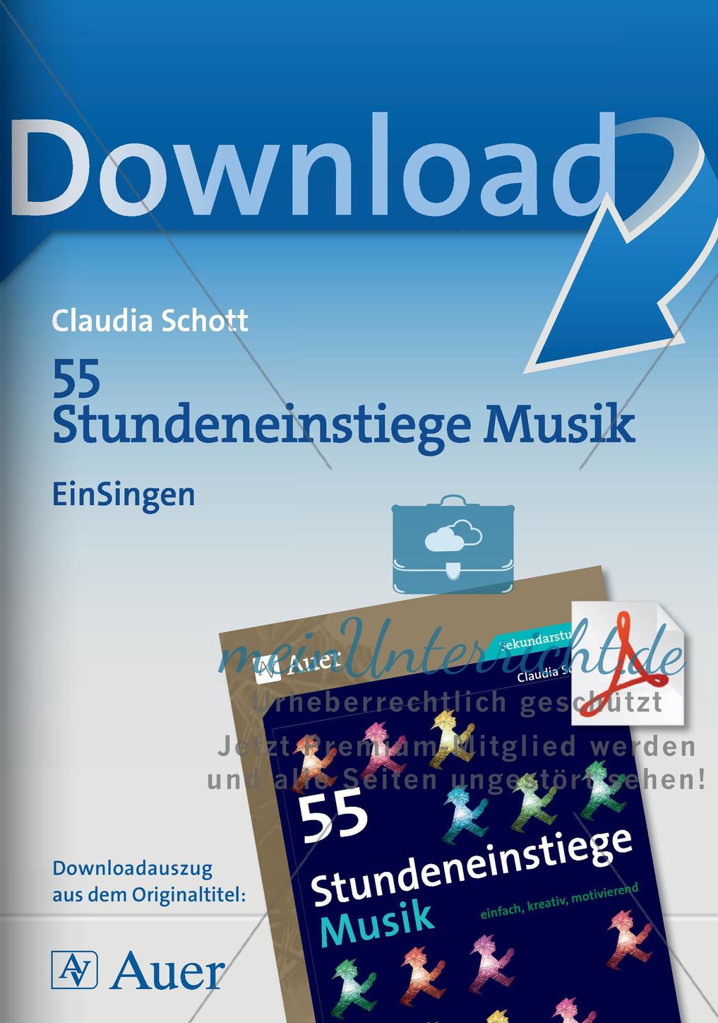 Stundeneinstiege: Einsingen Preview 1