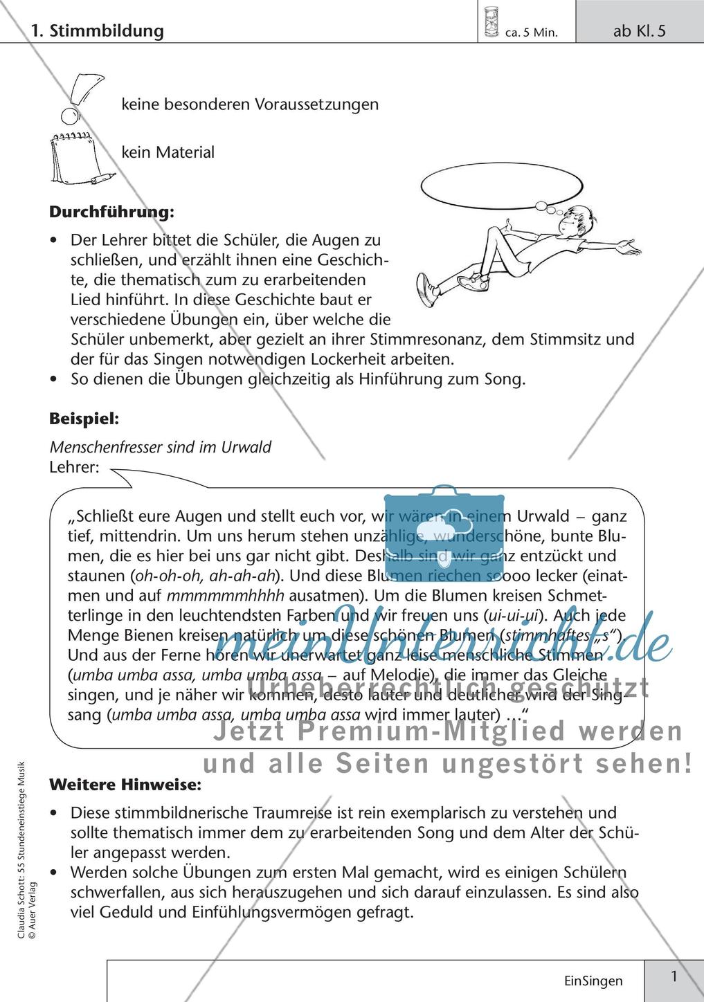 Stundeneinstiege: Einsingen Preview 3