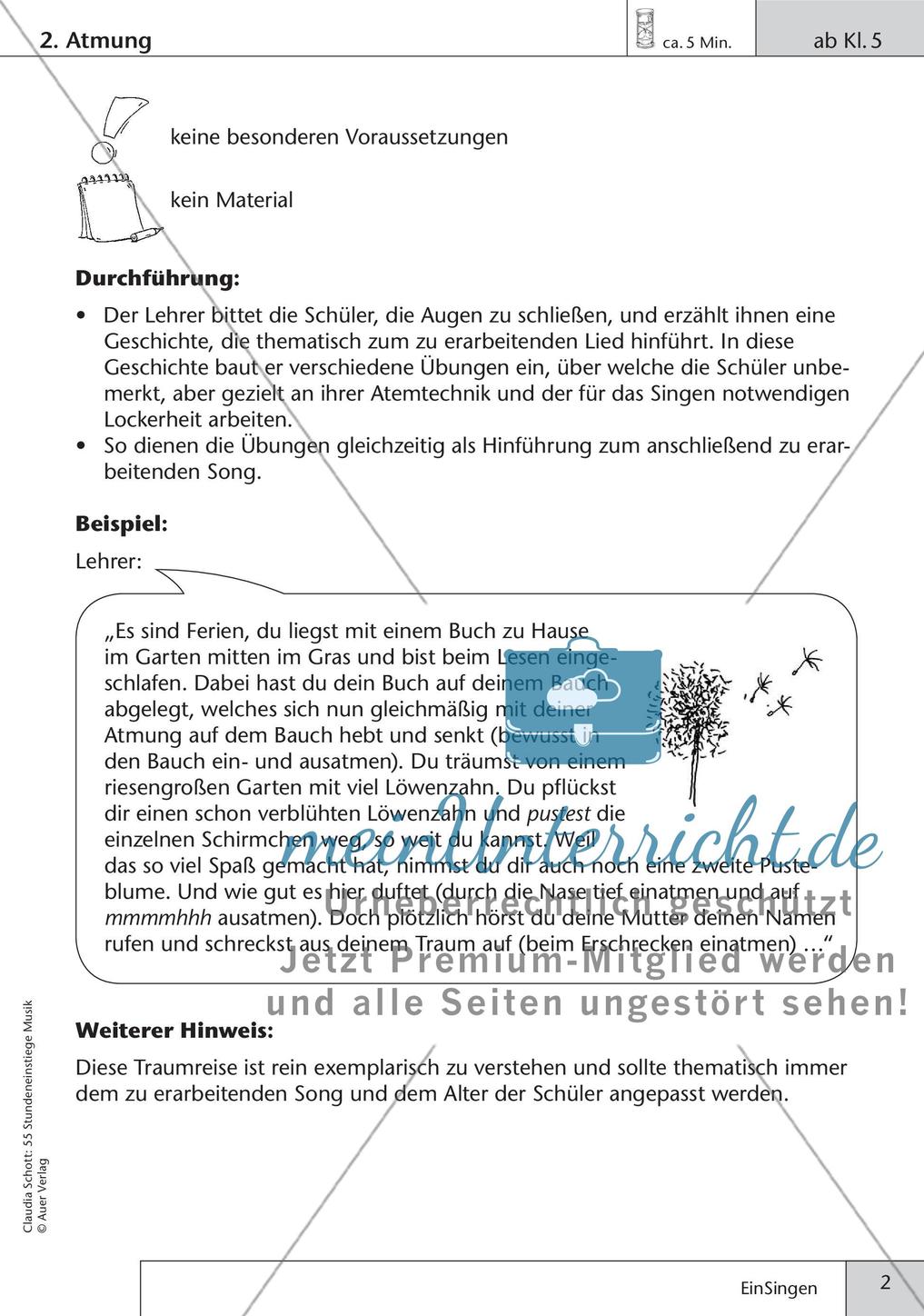 Stundeneinstiege: Einsingen Preview 4
