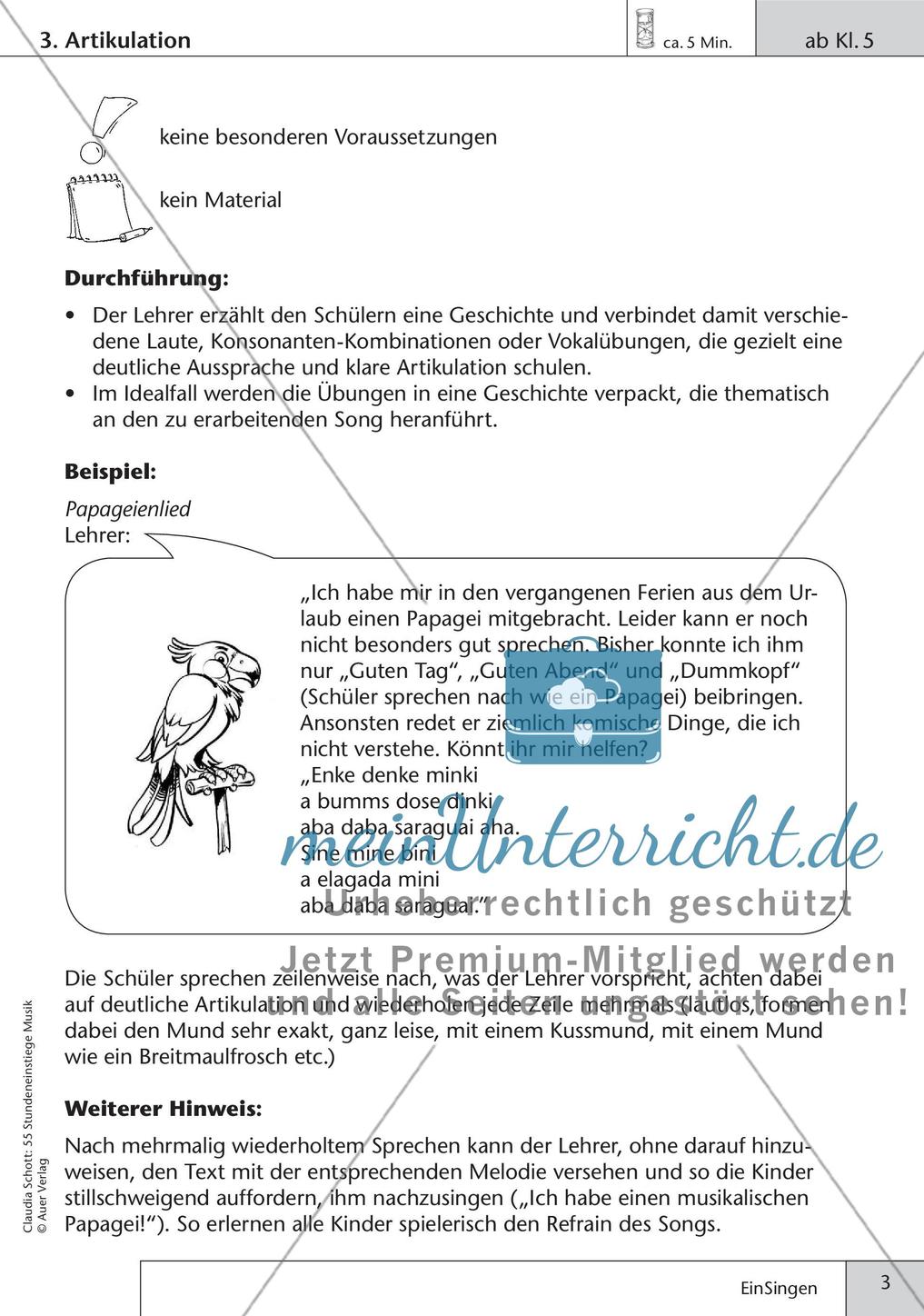 Stundeneinstiege: Einsingen Preview 5