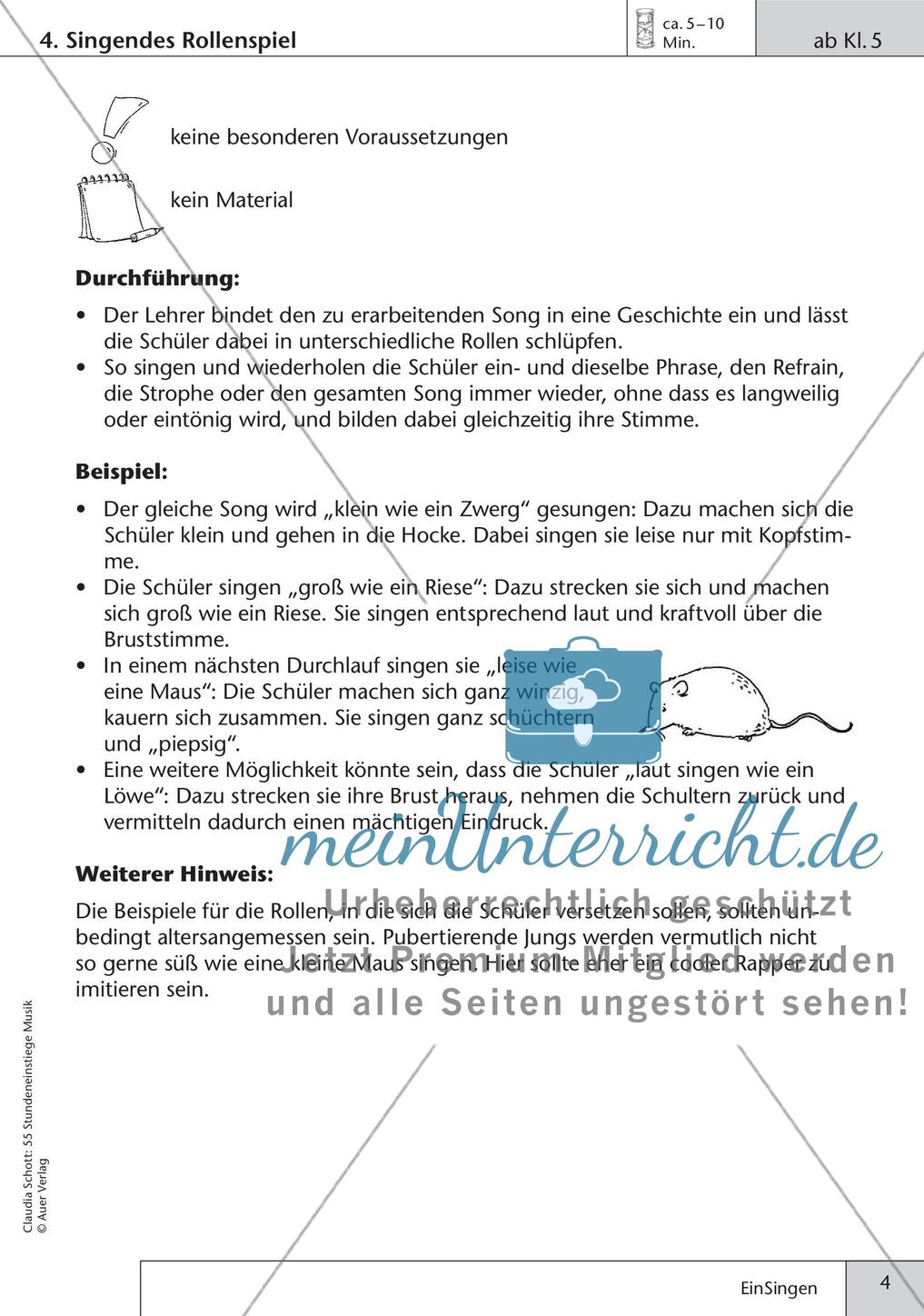Stundeneinstiege: Einsingen Preview 6