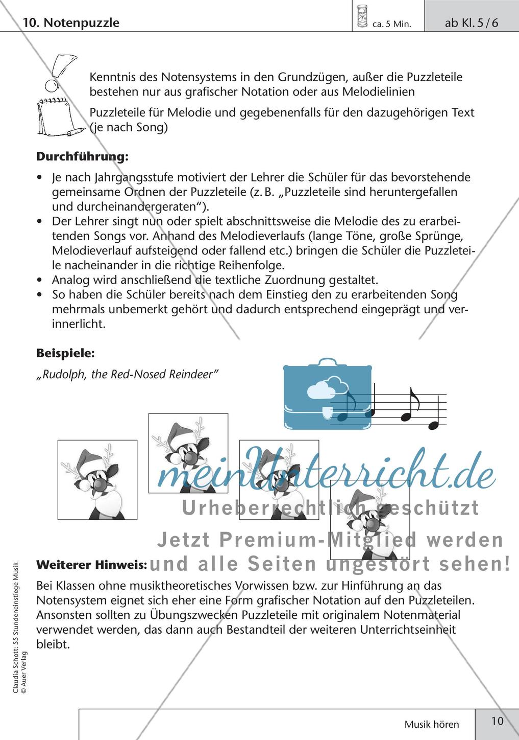 Stundeneinstiege: Hören von Musik Preview 12