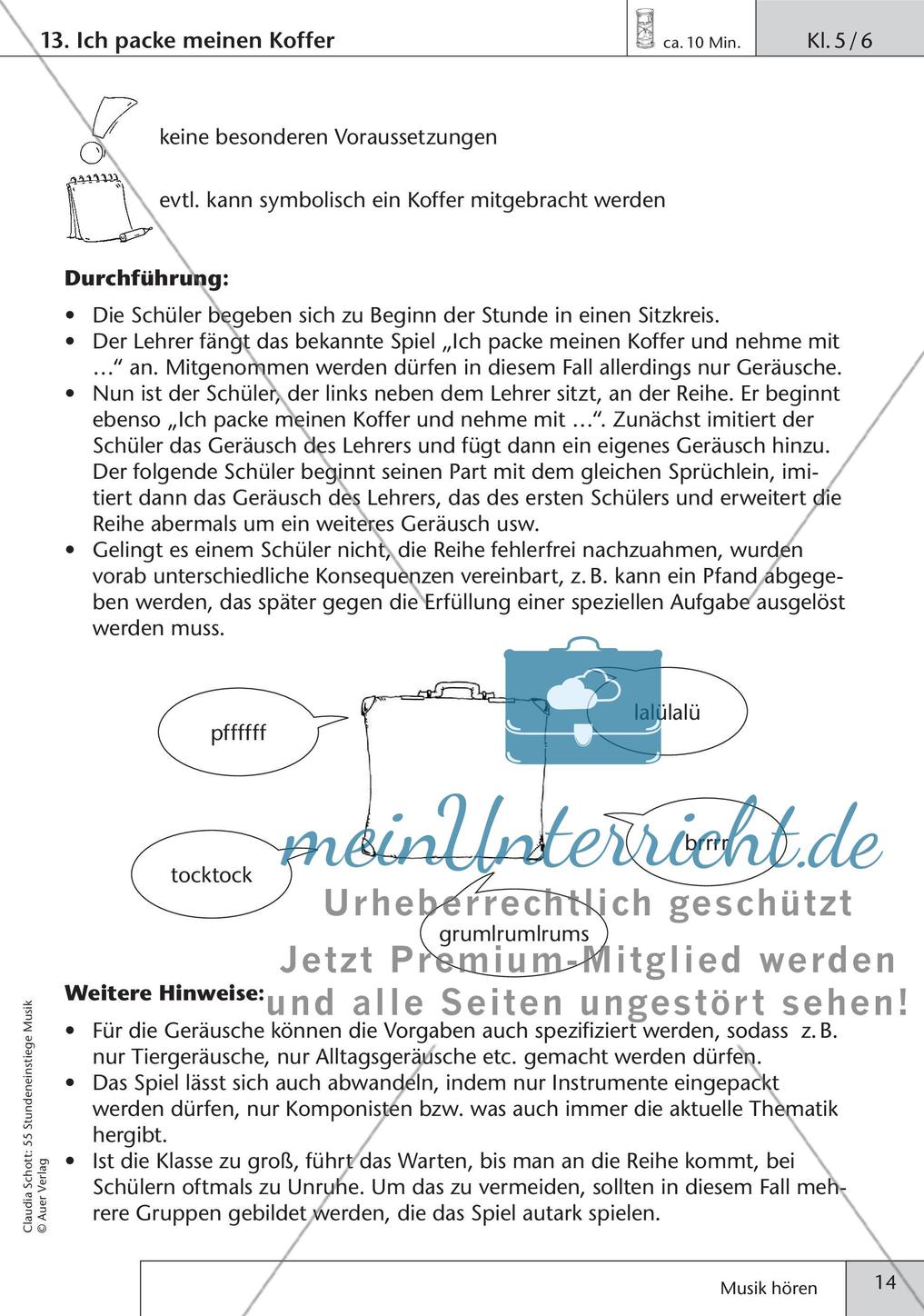 Stundeneinstiege: Hören von Musik Preview 16
