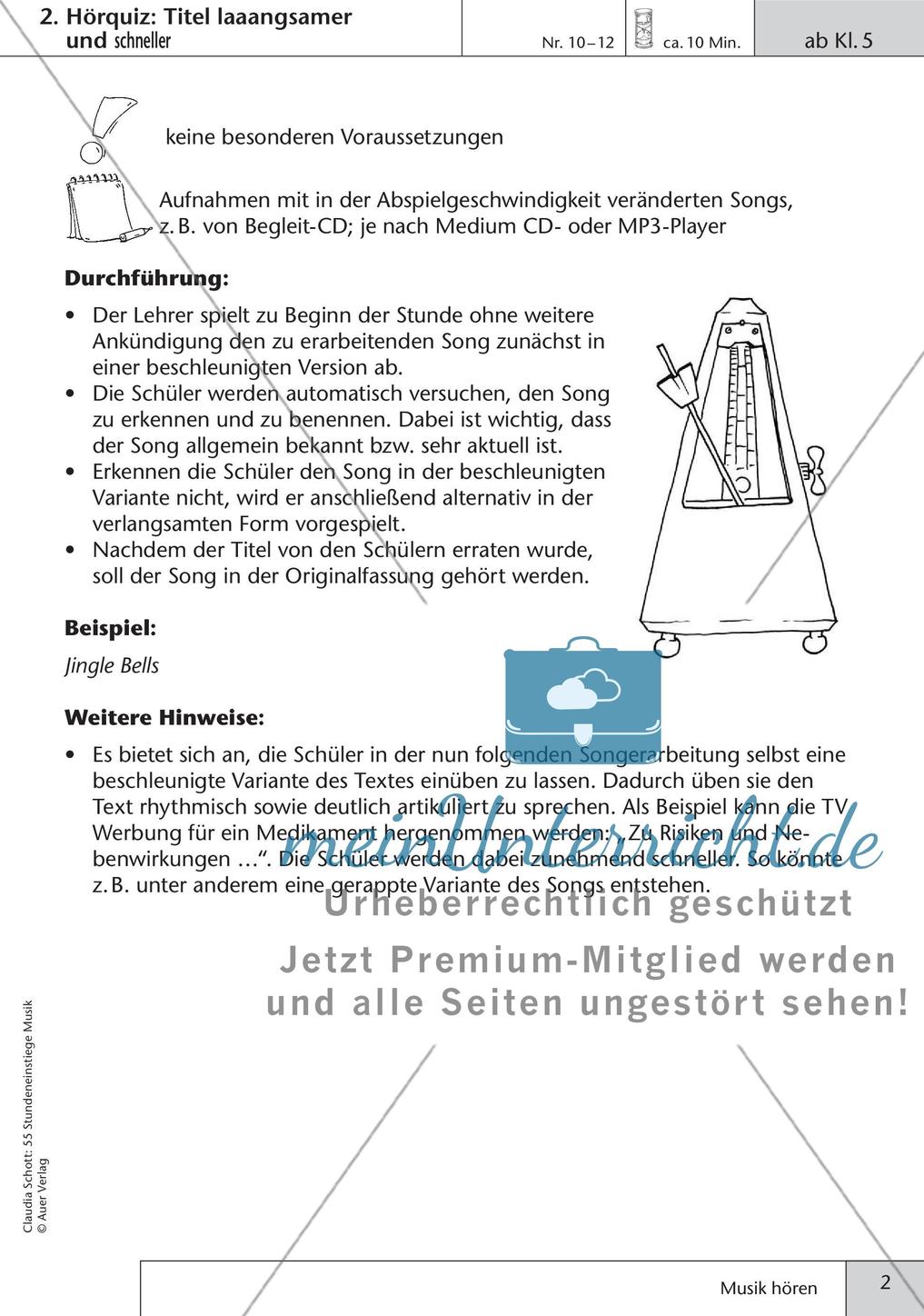 Stundeneinstiege: Hören von Musik Preview 4