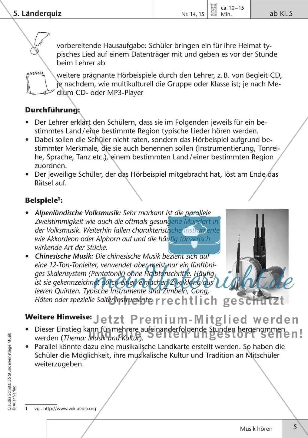 Stundeneinstiege: Hören von Musik Preview 7