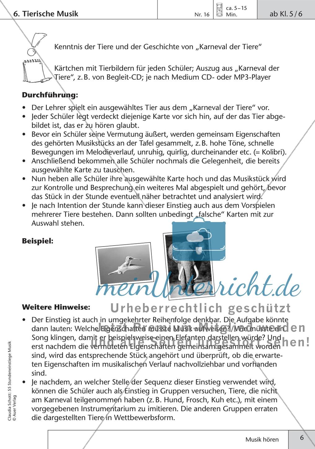 Stundeneinstiege: Hören von Musik Preview 8