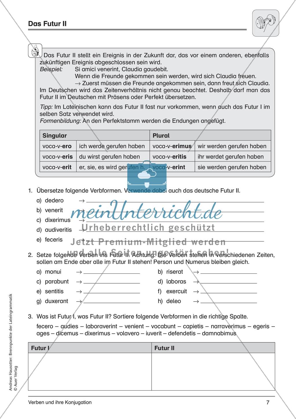 Verben und ihre Konjugation Preview 9