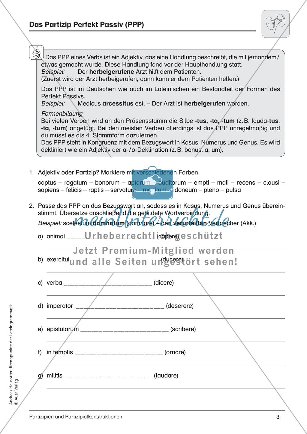 Partizipien und Partizipialkonstruktionen Preview 5