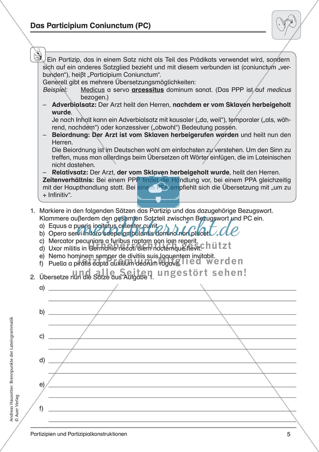 Partizipien und Partizipialkonstruktionen Preview 7