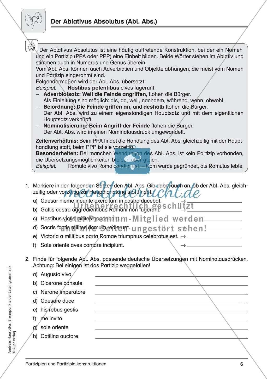Partizipien und Partizipialkonstruktionen Preview 8