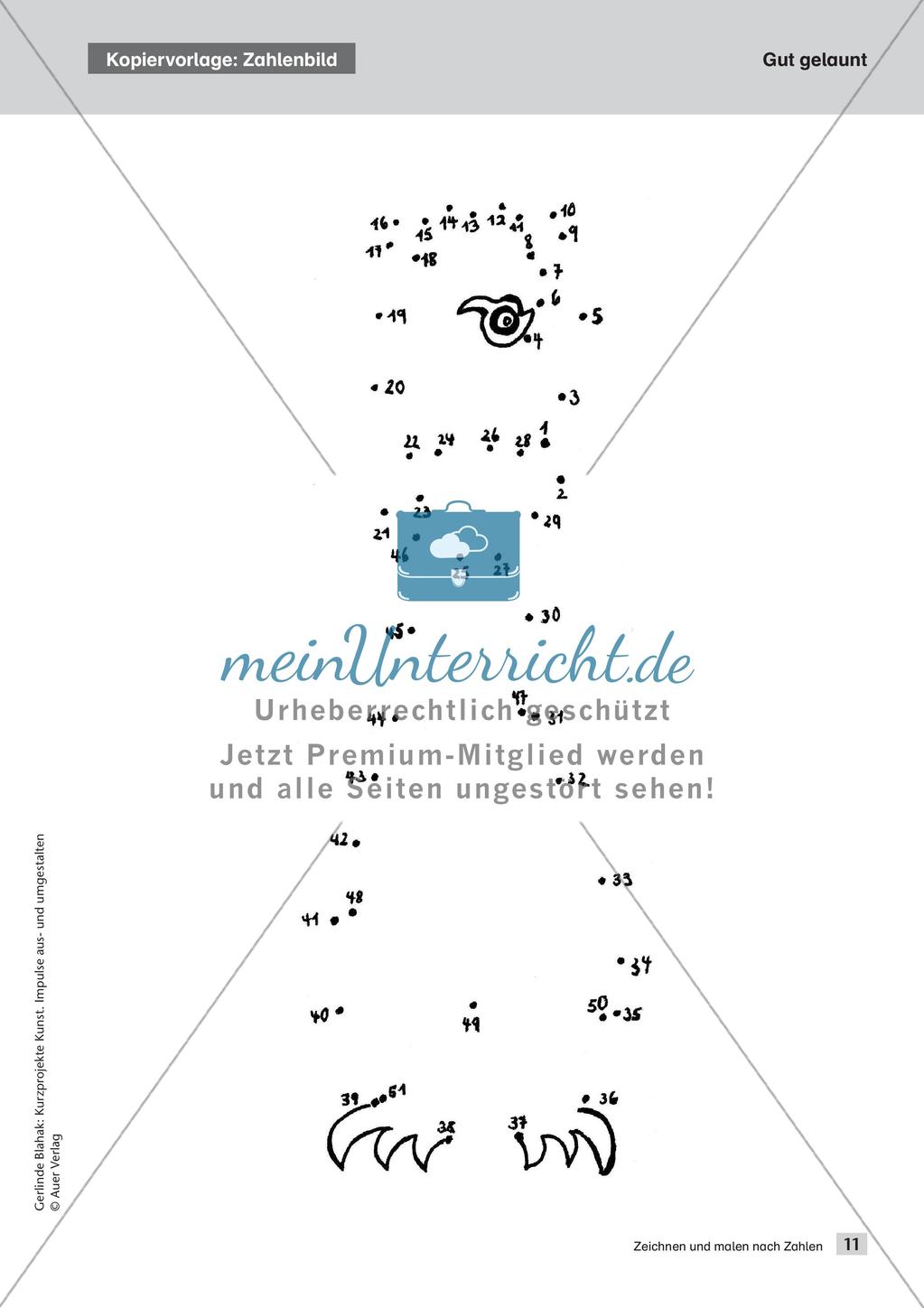Kurzprojekte: Zeichnen und malen nach Zahlen Preview 13