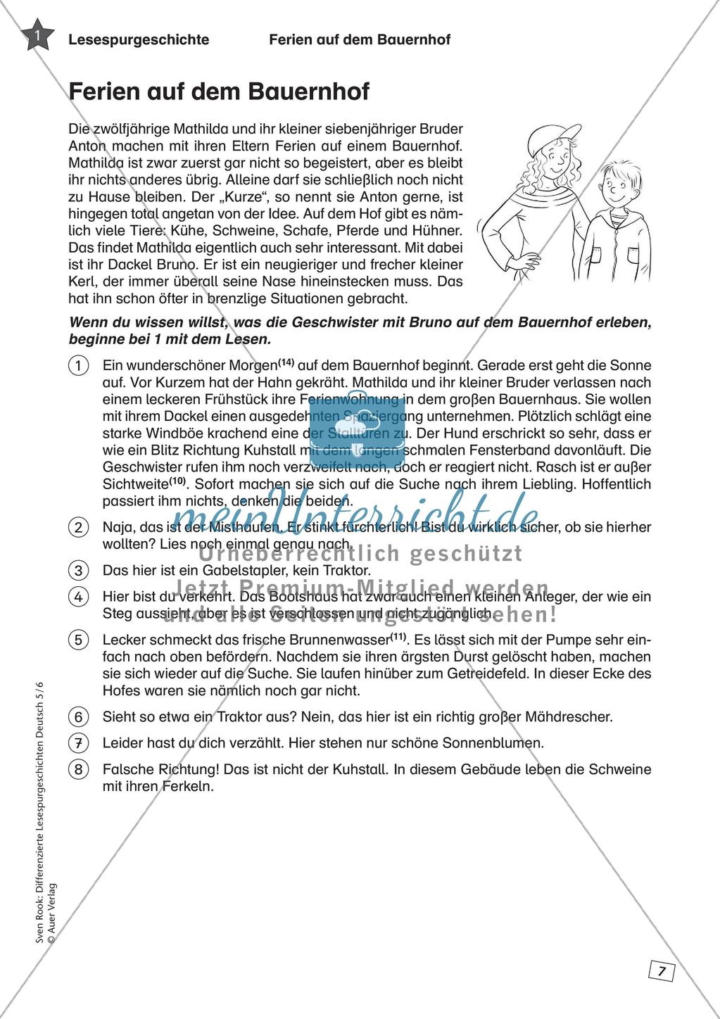 Differenzierte Lesespurgeschichten: Ferien Preview 9