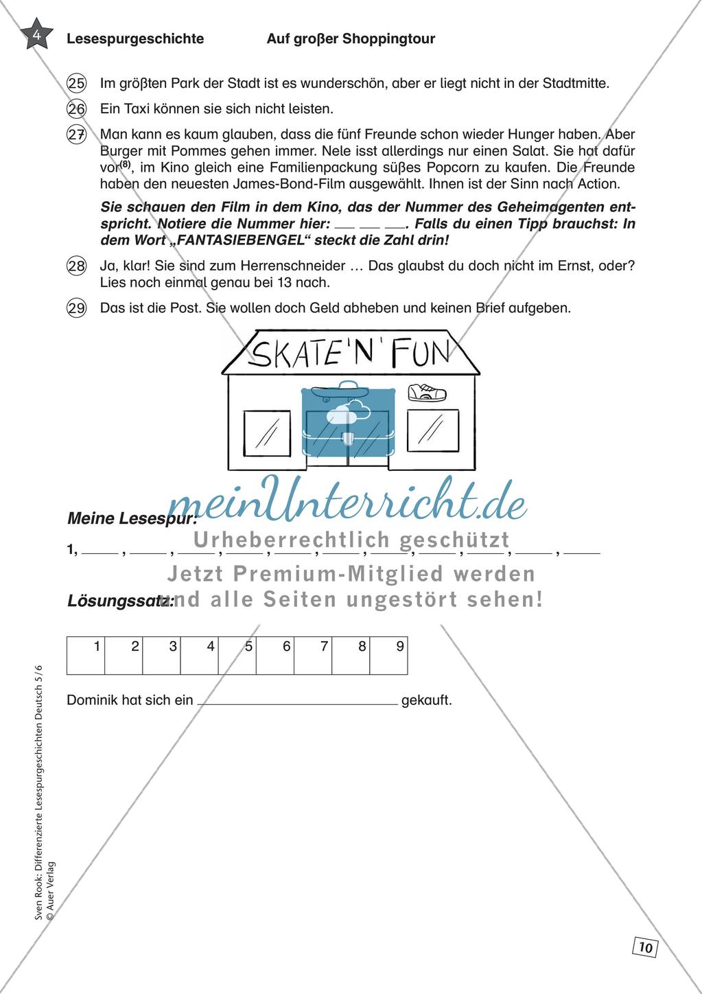 Differenzierte Lesespurgeschichten: Shopping Preview 12