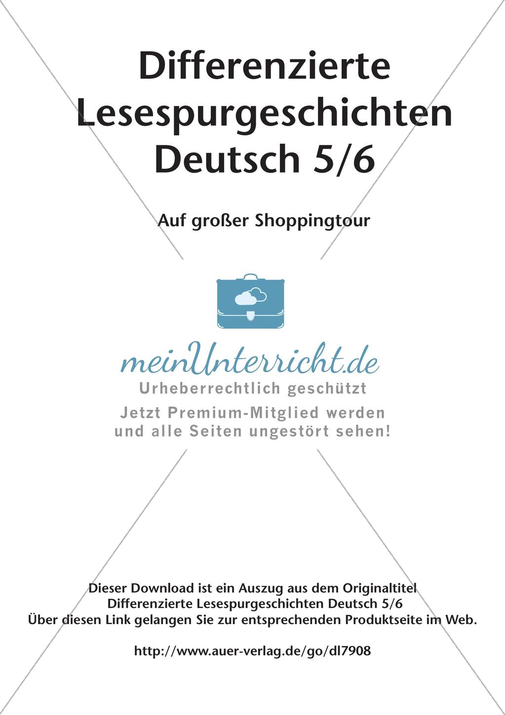 Differenzierte Lesespurgeschichten: Shopping Preview 2
