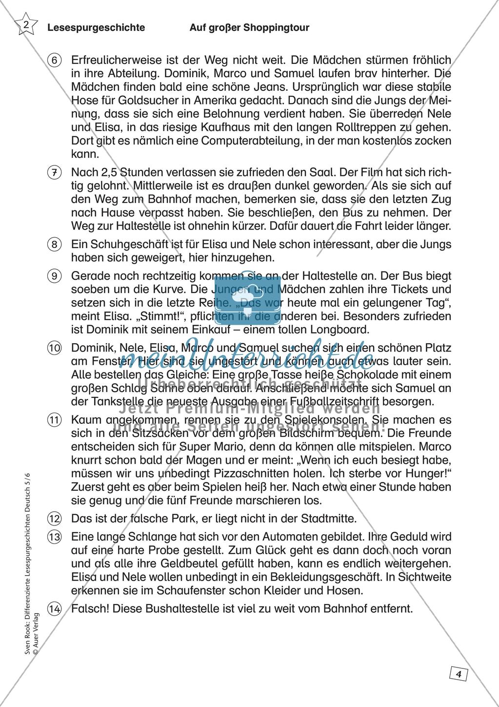 Differenzierte Lesespurgeschichten: Shopping Preview 6