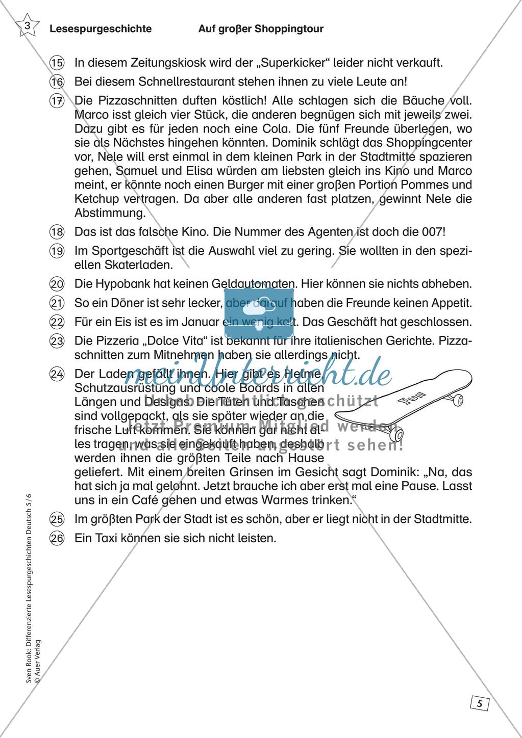 Differenzierte Lesespurgeschichten: Shopping Preview 7