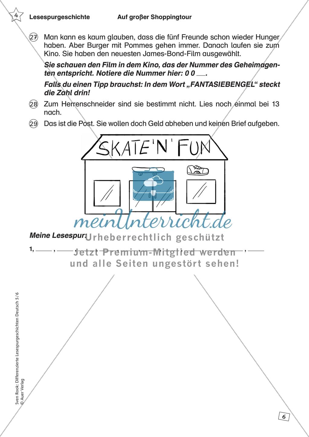 Differenzierte Lesespurgeschichten: Shopping Preview 8