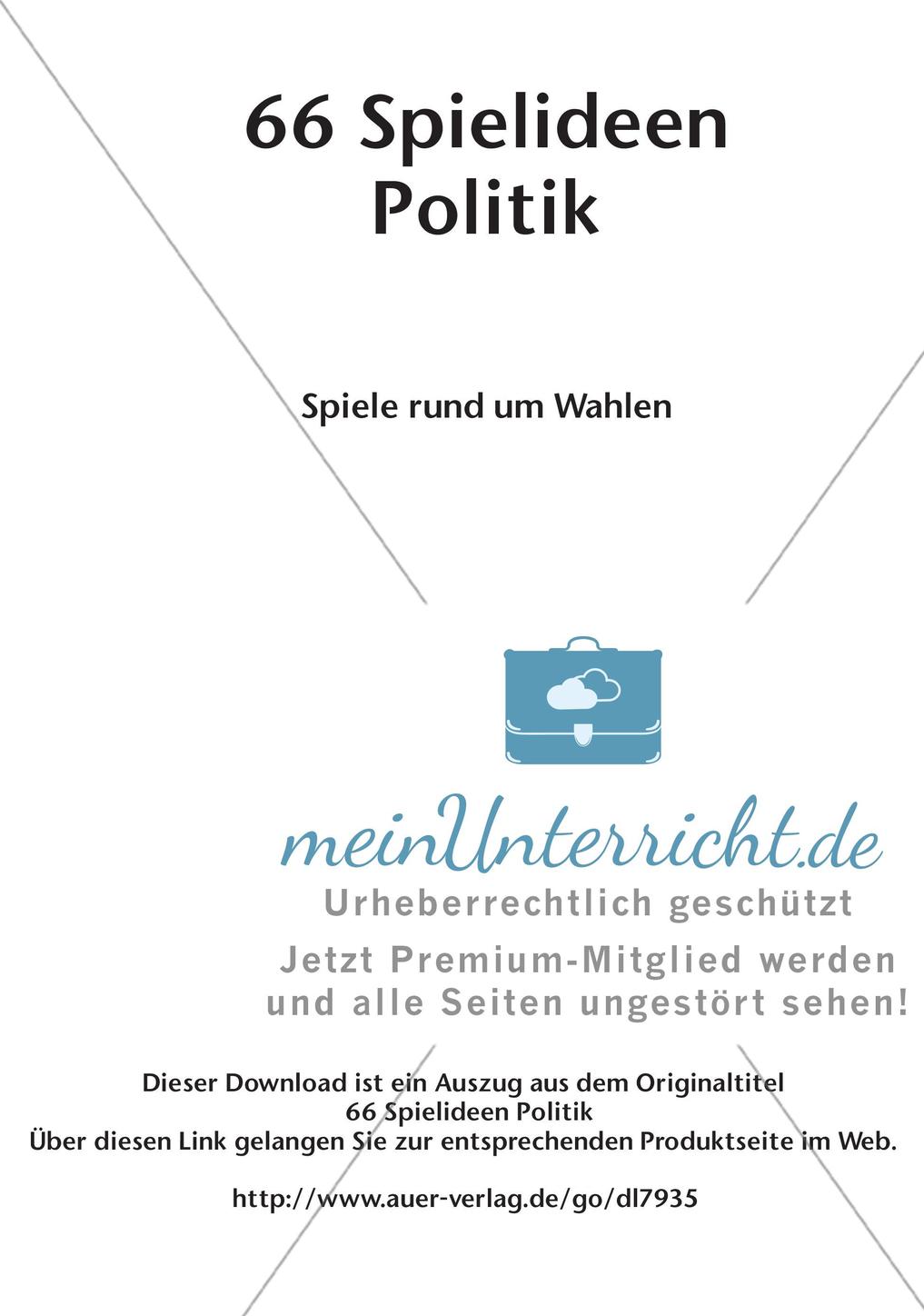 Spielideen: Spiele rund um Wahlen Preview 2