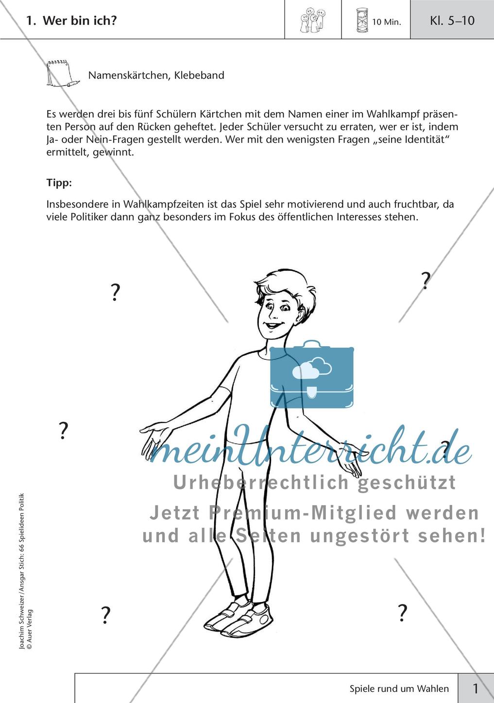 Spielideen: Spiele rund um Wahlen Preview 3