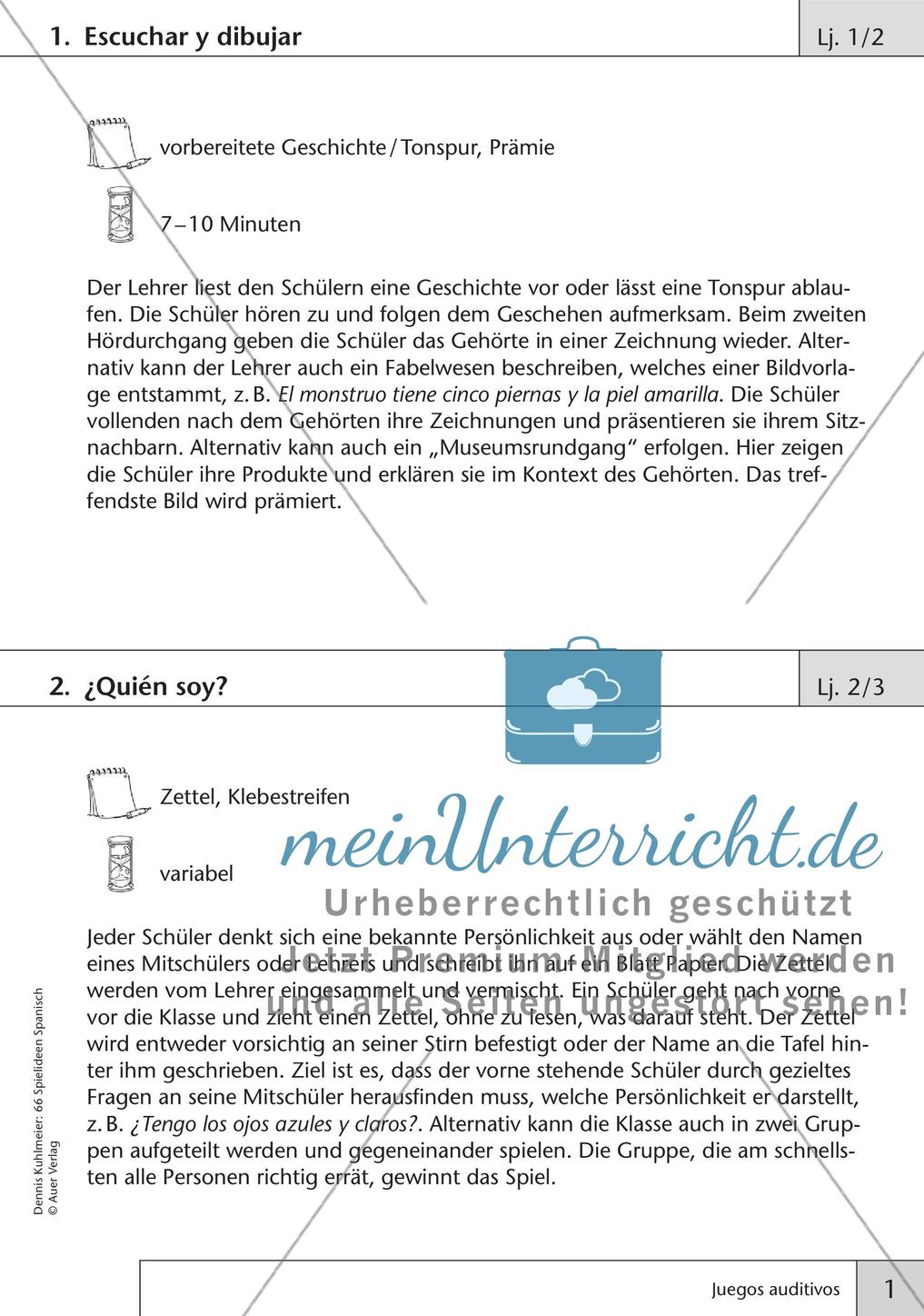 Spielideen zum Thema Hörkompetenz Preview 3