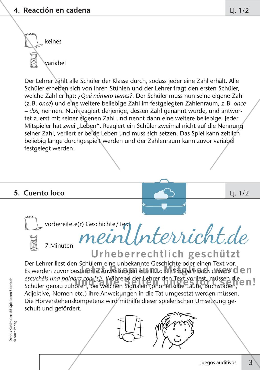 Spielideen zum Thema Hörkompetenz Preview 5
