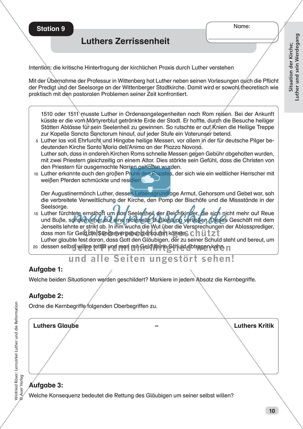 Luther und die Reformation: Situation der Kirche Preview 12