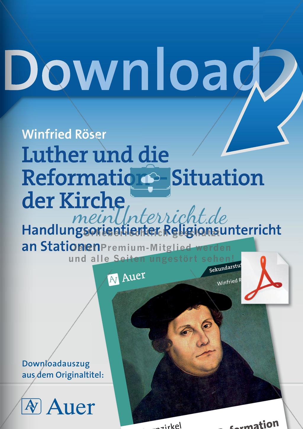 Luther und die Reformation: Situation der Kirche Preview 1