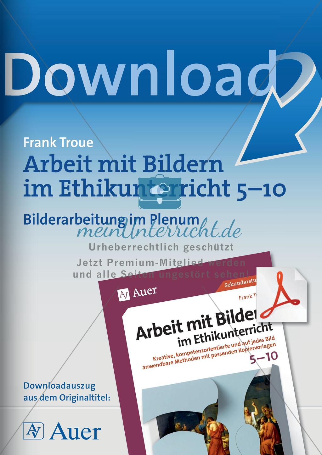 Arbeit mit Bildern im Ethikunterricht: Bilderarbeitung im Plenum Preview 1