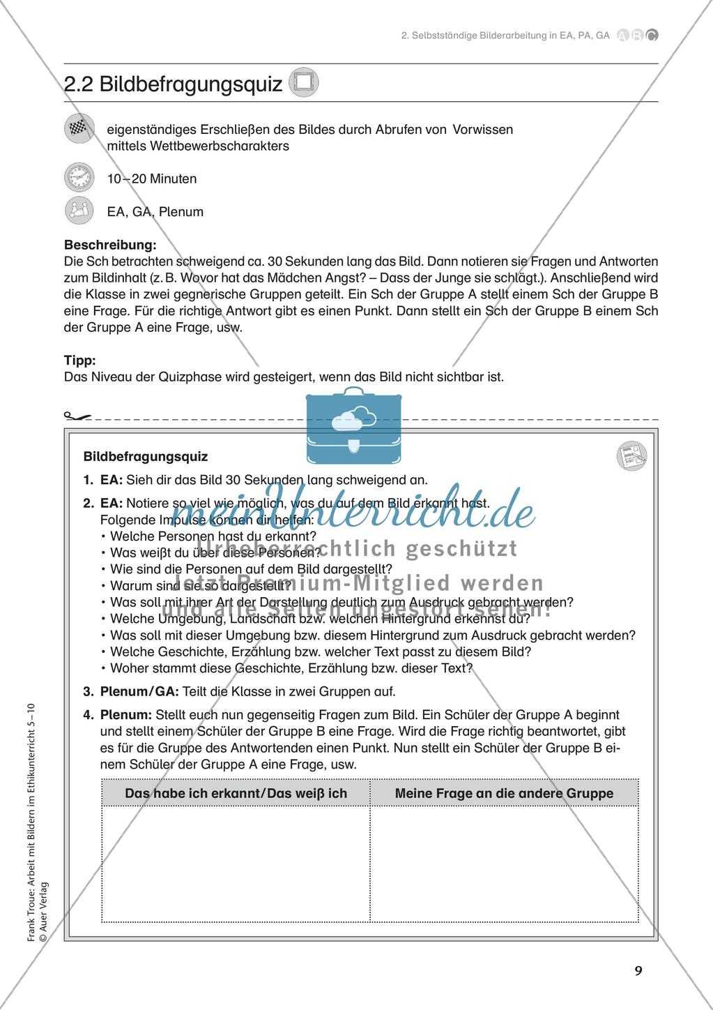 Arbeit mit Bildern im Ethikunterricht: Selbstständige Bilderarbeitung Preview 11