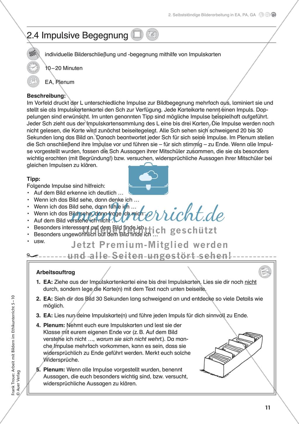 Arbeit mit Bildern im Ethikunterricht: Selbstständige Bilderarbeitung Preview 13
