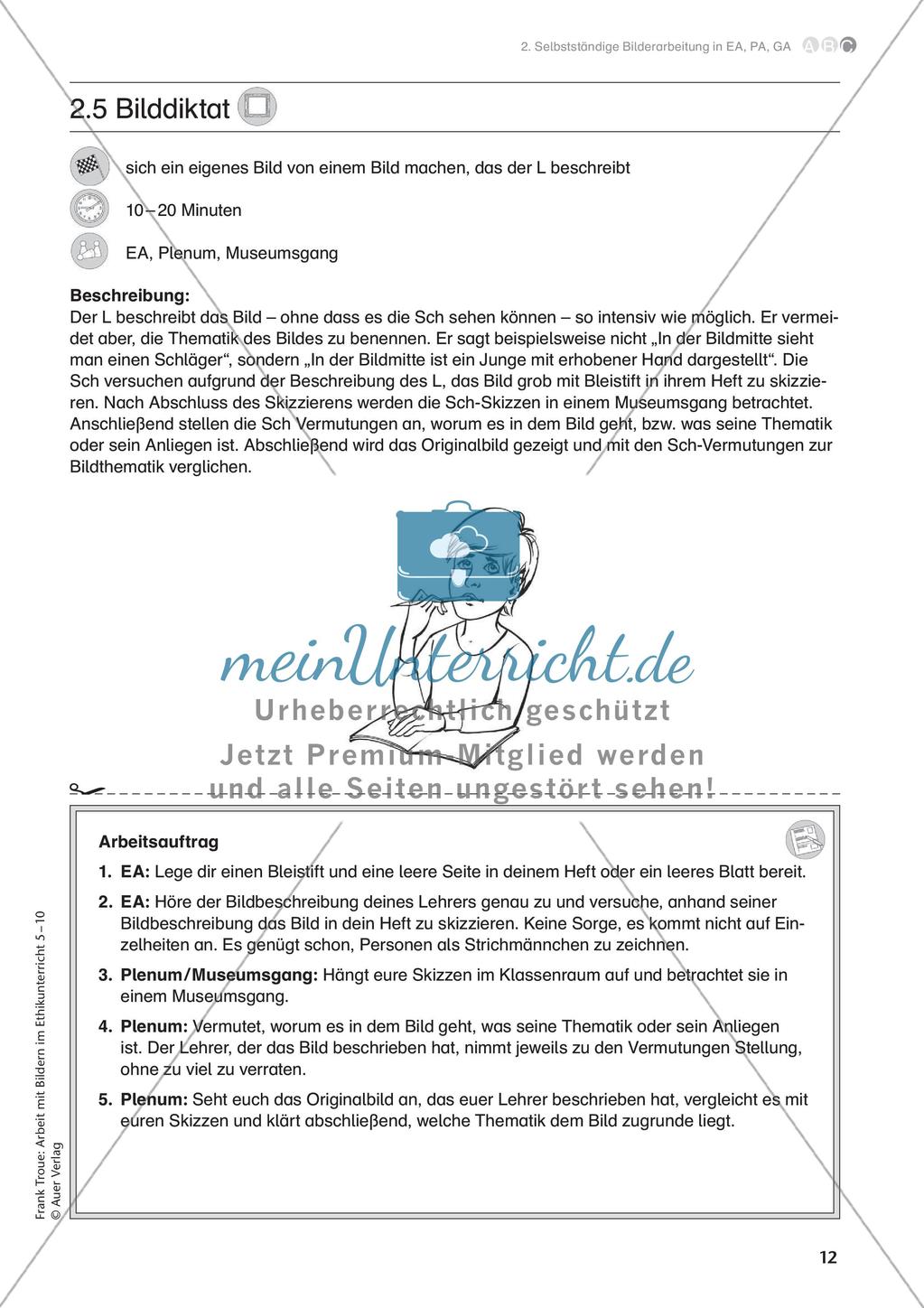 Arbeit mit Bildern im Ethikunterricht: Selbstständige Bilderarbeitung Preview 14