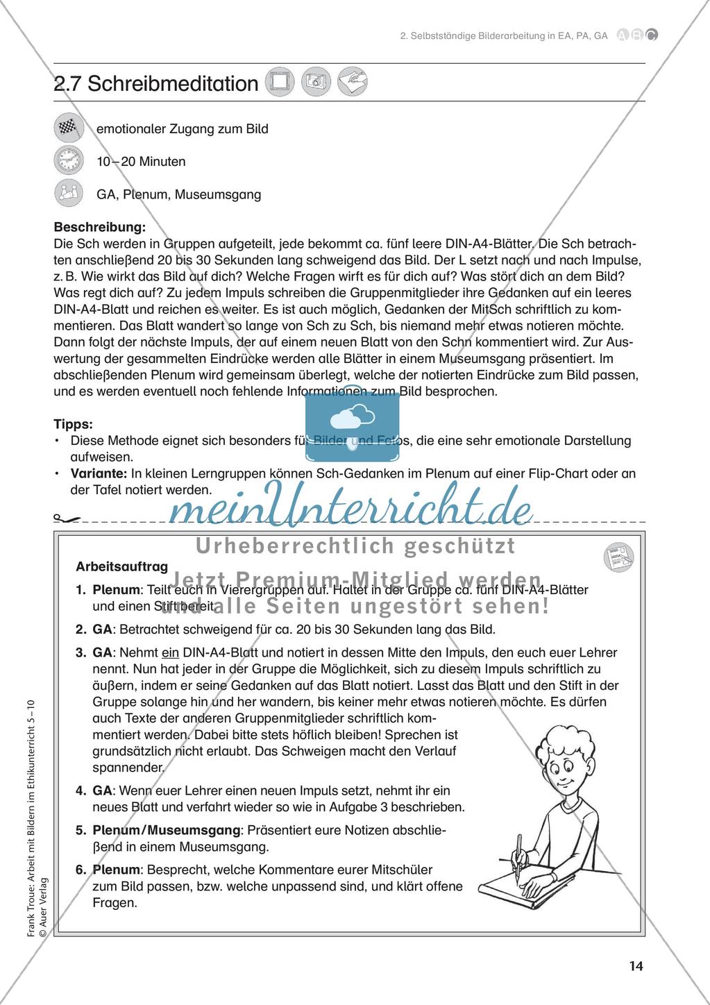 Arbeit mit Bildern im Ethikunterricht: Selbstständige Bilderarbeitung Preview 16