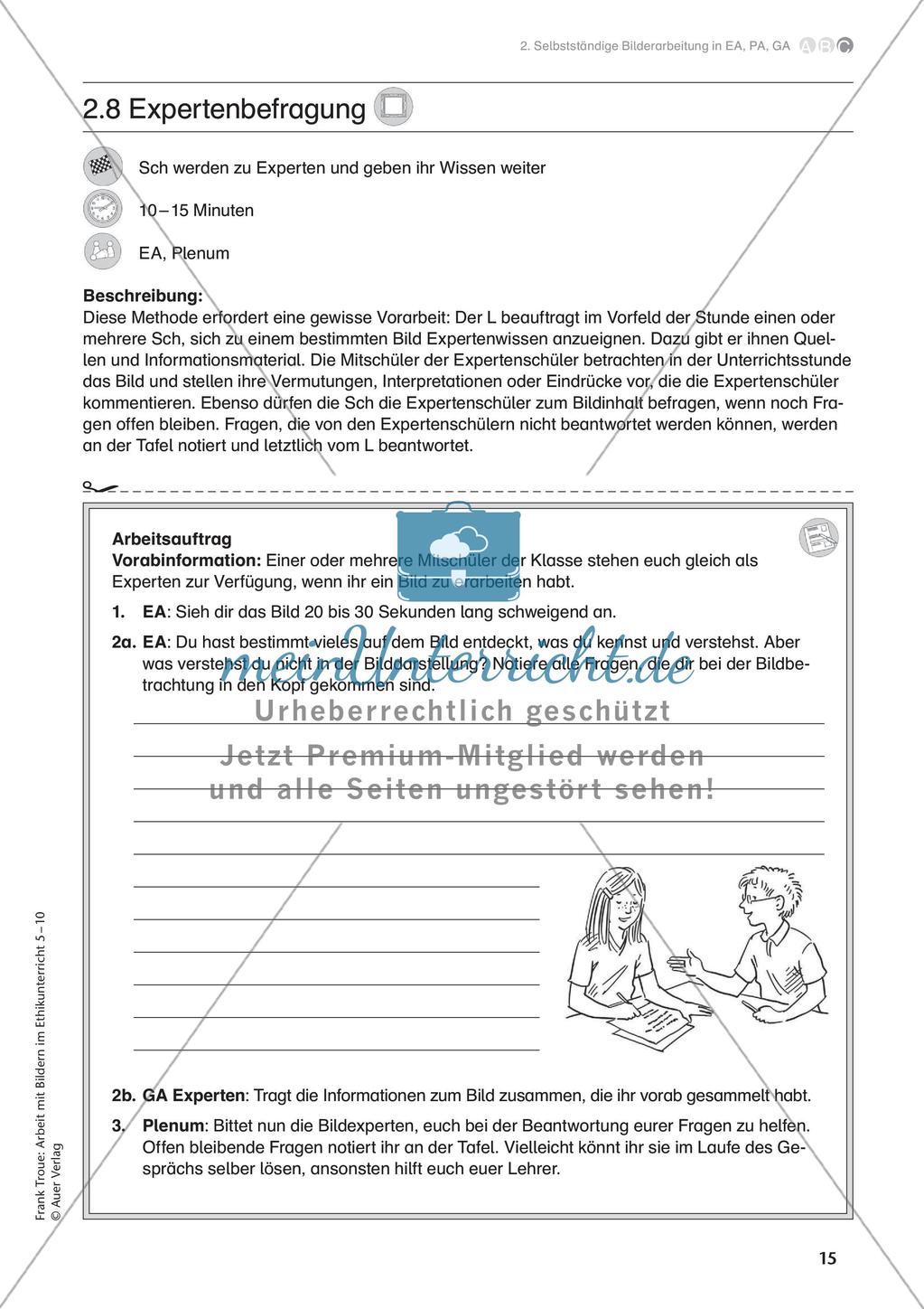 Arbeit mit Bildern im Ethikunterricht: Selbstständige Bilderarbeitung Preview 17