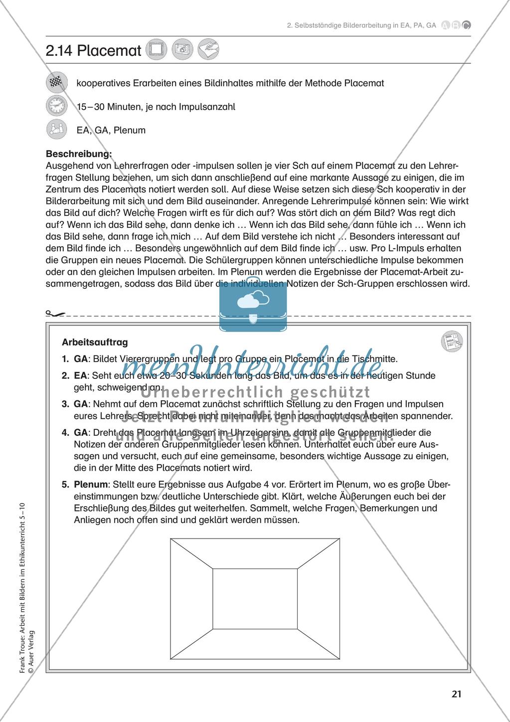 Arbeit mit Bildern im Ethikunterricht: Selbstständige Bilderarbeitung Preview 23