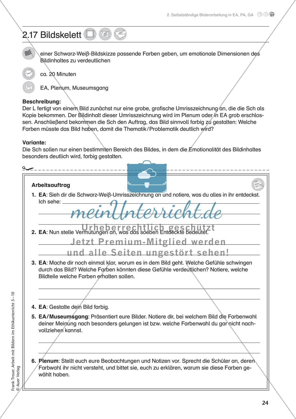 Arbeit mit Bildern im Ethikunterricht: Selbstständige Bilderarbeitung Preview 26