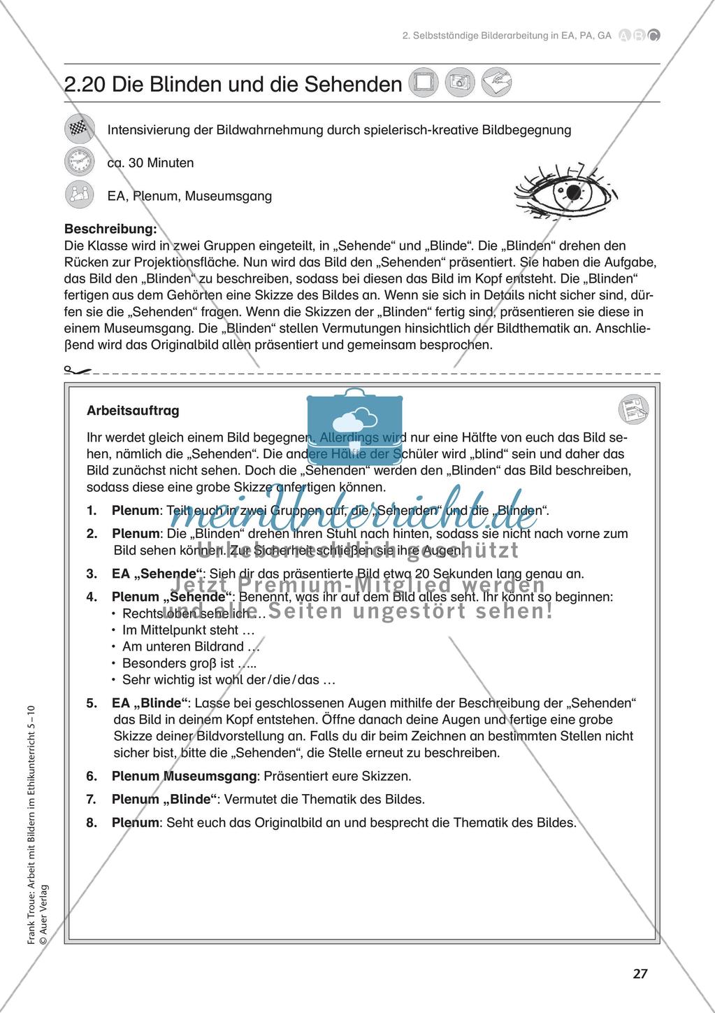 Arbeit mit Bildern im Ethikunterricht: Selbstständige Bilderarbeitung Preview 29
